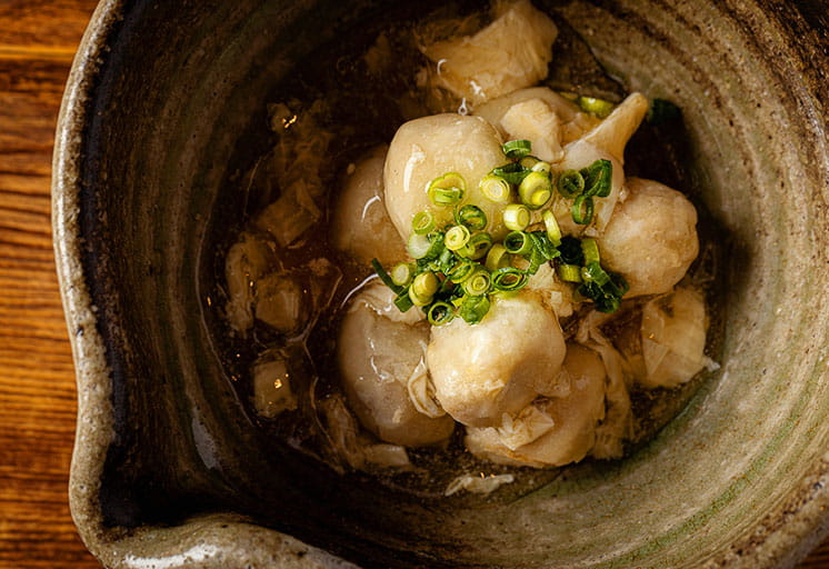子芋の湯葉あんかけ